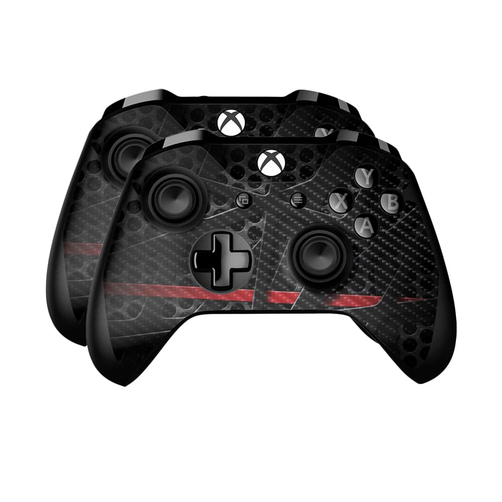 Carbon Fiber Skin Compatible with Microsoft Xbox One Controller (2 Pack) - Tech Web - Premium 3M Vinyl Protective Wrap Decal Cover - Easy to Apply | Crafted in The USA by MightySkins