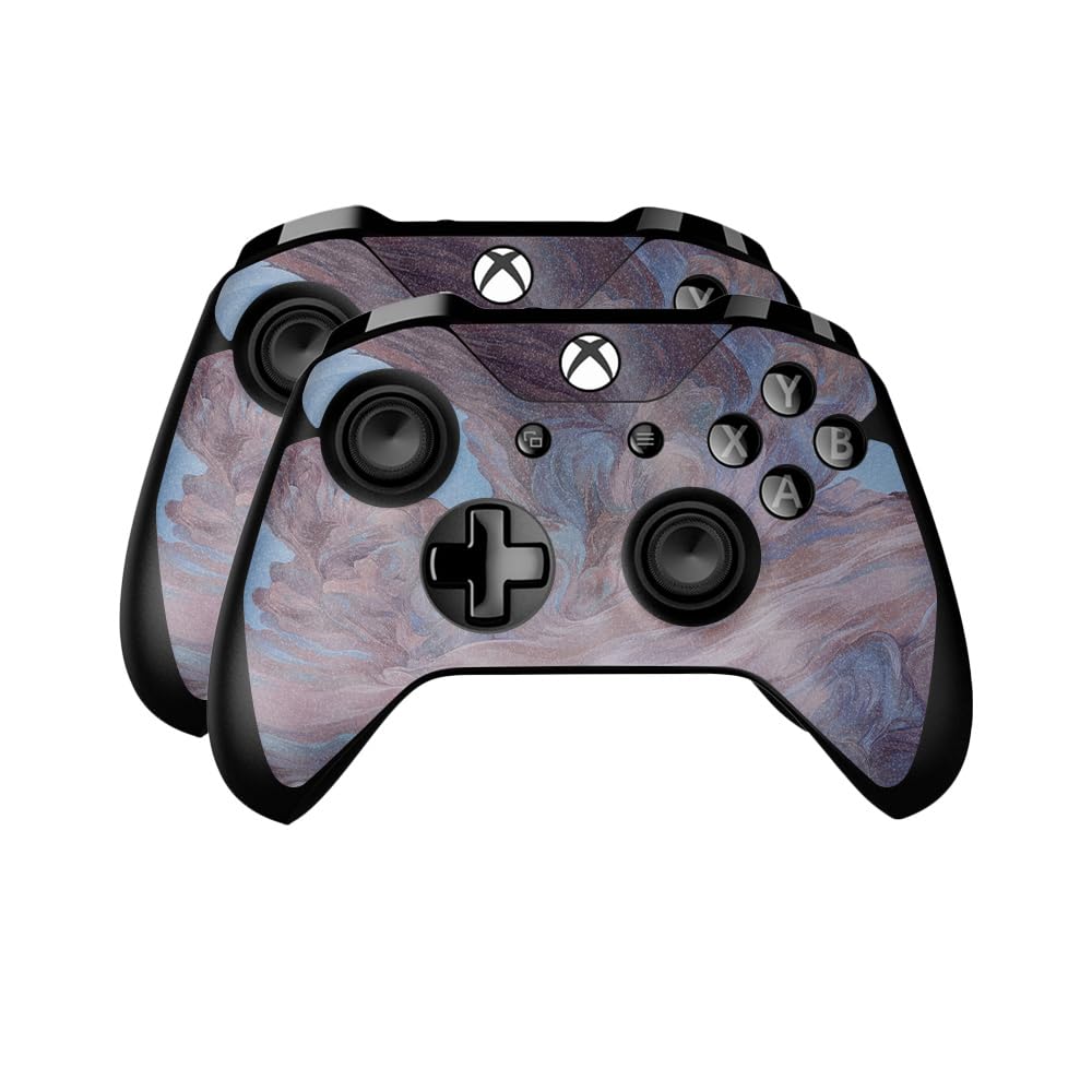 Glossy Glitter Skin Compatible with Microsoft Xbox One Controller (2 Pack) - Monsoon - Premium 3M Vinyl Protective Wrap Decal Cover - Easy to Apply | Crafted in The USA by MightySkins