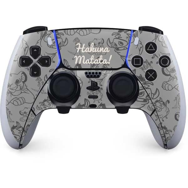 Skinit Decal Gaming Skin Compatible with PS5 DualSense Edge Pro Controller - Officially Licensed Disney The Lion King Hakuna Matata Design