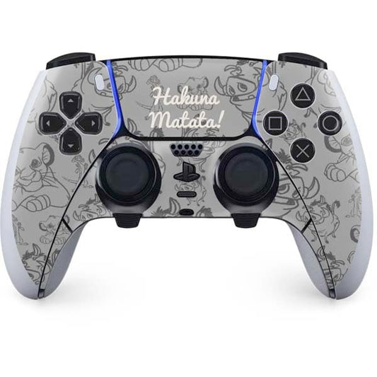 Skinit Decal Gaming Skin Compatible with PS5 DualSense Edge Pro Controller - Officially Licensed Disney The Lion King Hakuna Matata Design
