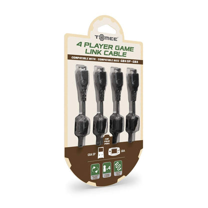 Tomee 4 Player Cable for Game Boy Advance SP - Black, Model M03736