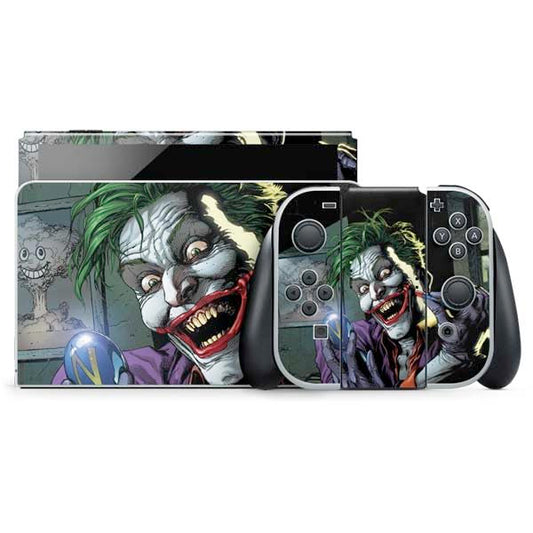 Skinit Decal Gaming Skin Compatible with Nintendo Switch OLED (2021) - Officially Licensed DC Comics The Joker Put on a Smile Design