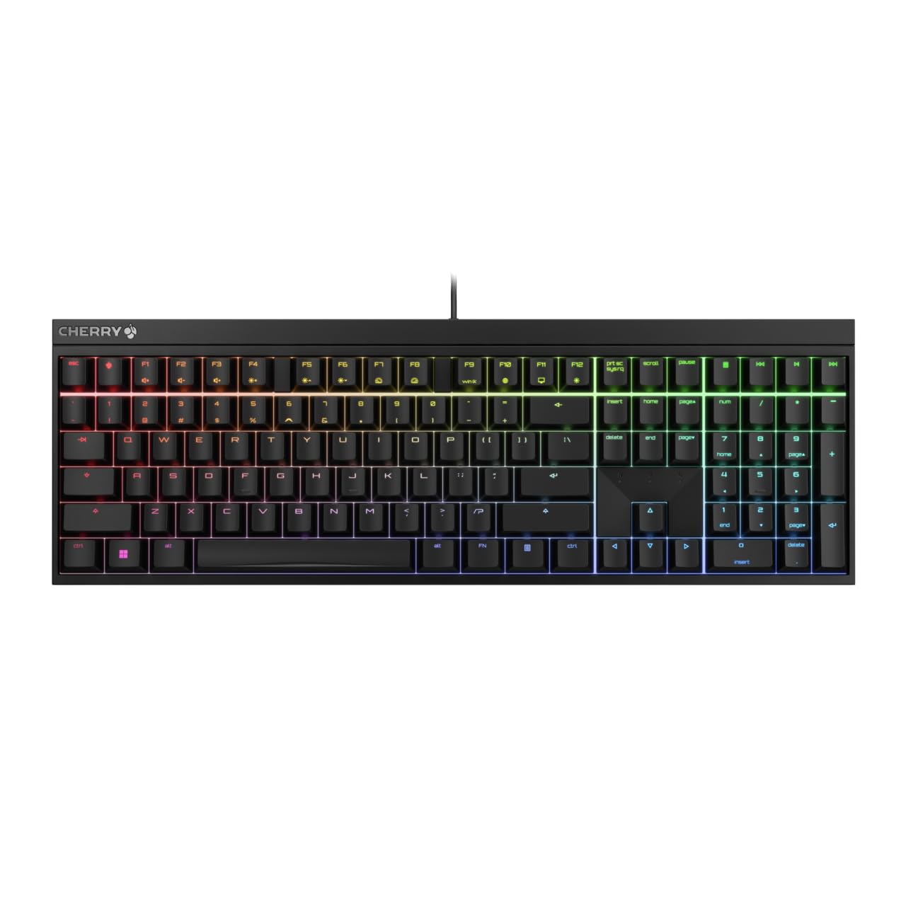 Cherry Xtfy MX 2.0S Wired Gaming Mechanical Keyboard with New MX2A Switches. (Black  MX2A Blue)