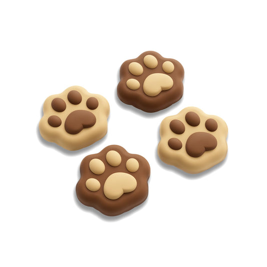 GeekShare Cat Paw Joystick Caps Compatible with Switch 2  Anti-Slip Silicone Thumb Grip Caps for Switch 2025  Milk Tea Brown  4pcs