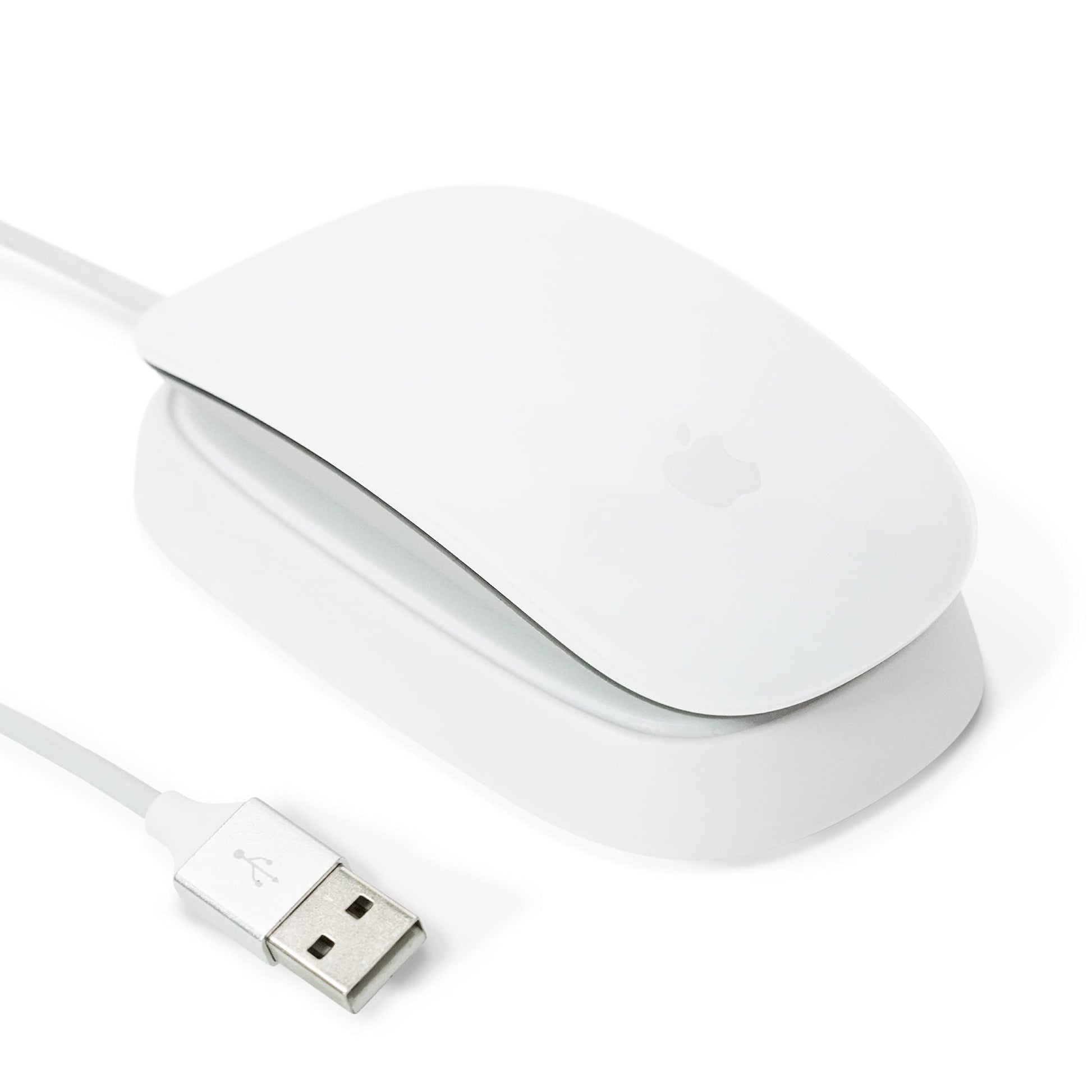 Ascrono - Charging Station Compatible with Apple Magic Mouse 2 - White - Perfect Accessories | Usable As Charging Dock  Stand & Charger | Includes 5ft (1.5m) USB-A Cable | Lightning Connector