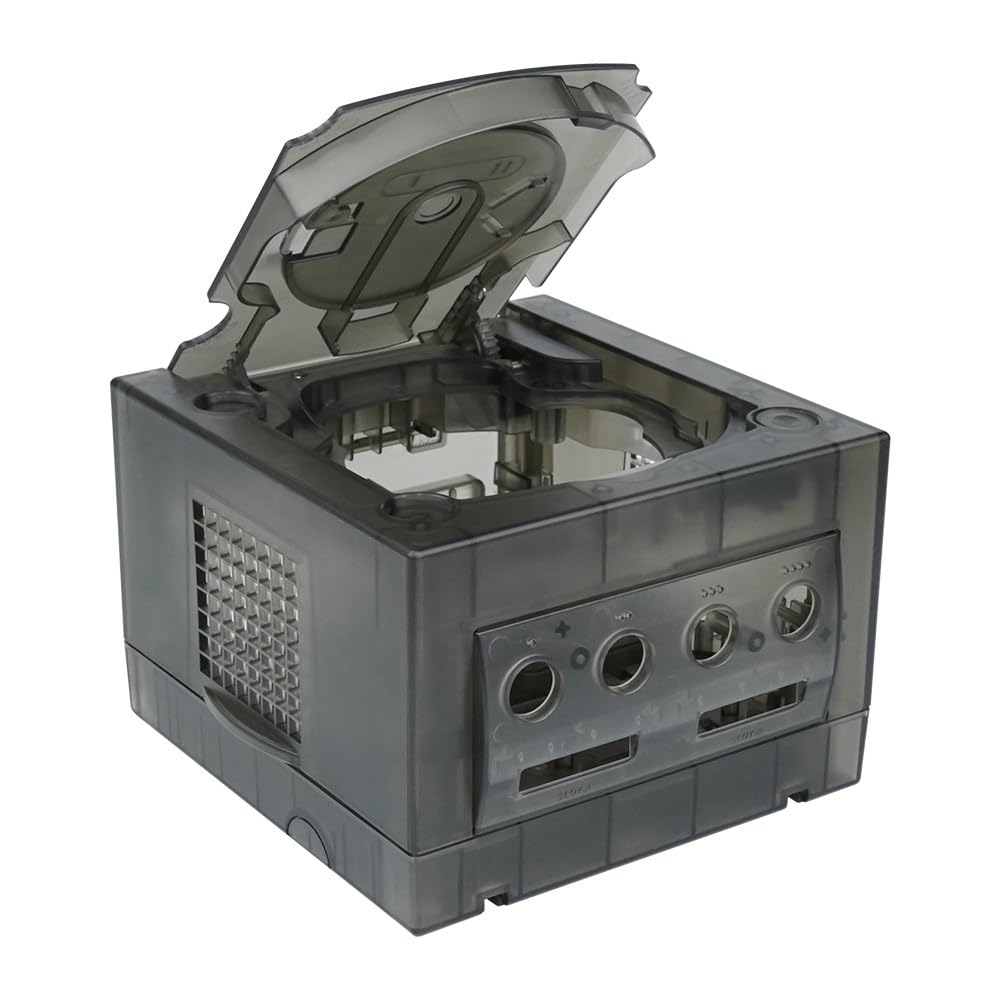 Hzxkqmil Replacement Housing Shell for GameCube Console  Translucent Case Accssories for NGC Retro Video Game Console DOL-001/DOL-101  Transparent Black
