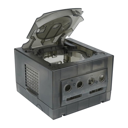 Hzxkqmil Replacement Housing Shell for GameCube Console  Translucent Case Accssories for NGC Retro Video Game Console DOL-001/DOL-101  Transparent Black