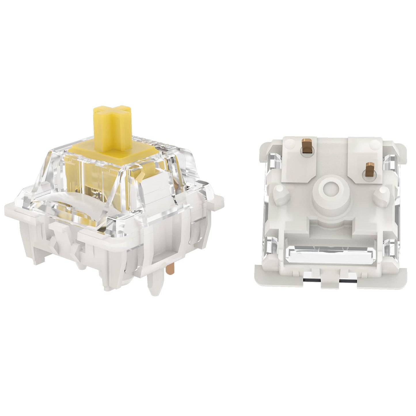 GATERON G Pro 3.0 Switches Pre-lubed 5 pinS RGB Linear for Gaming Mechanical Keyboard (Yellow 35PCS)