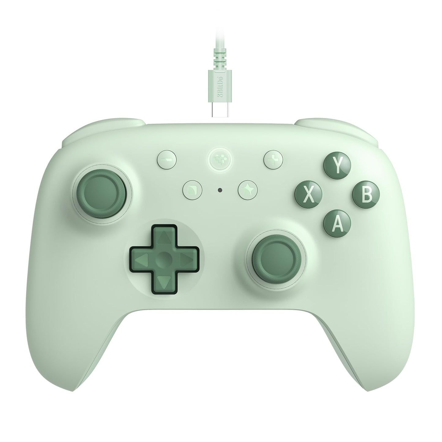 8Bitdo Ultimate 2C Wired Controller for Windows PC and Android  with 1000Hz Polling Rate  Hall Effect Joysticks and Hall Triggers  and Remappable L4/R4 Bumpers (Green)