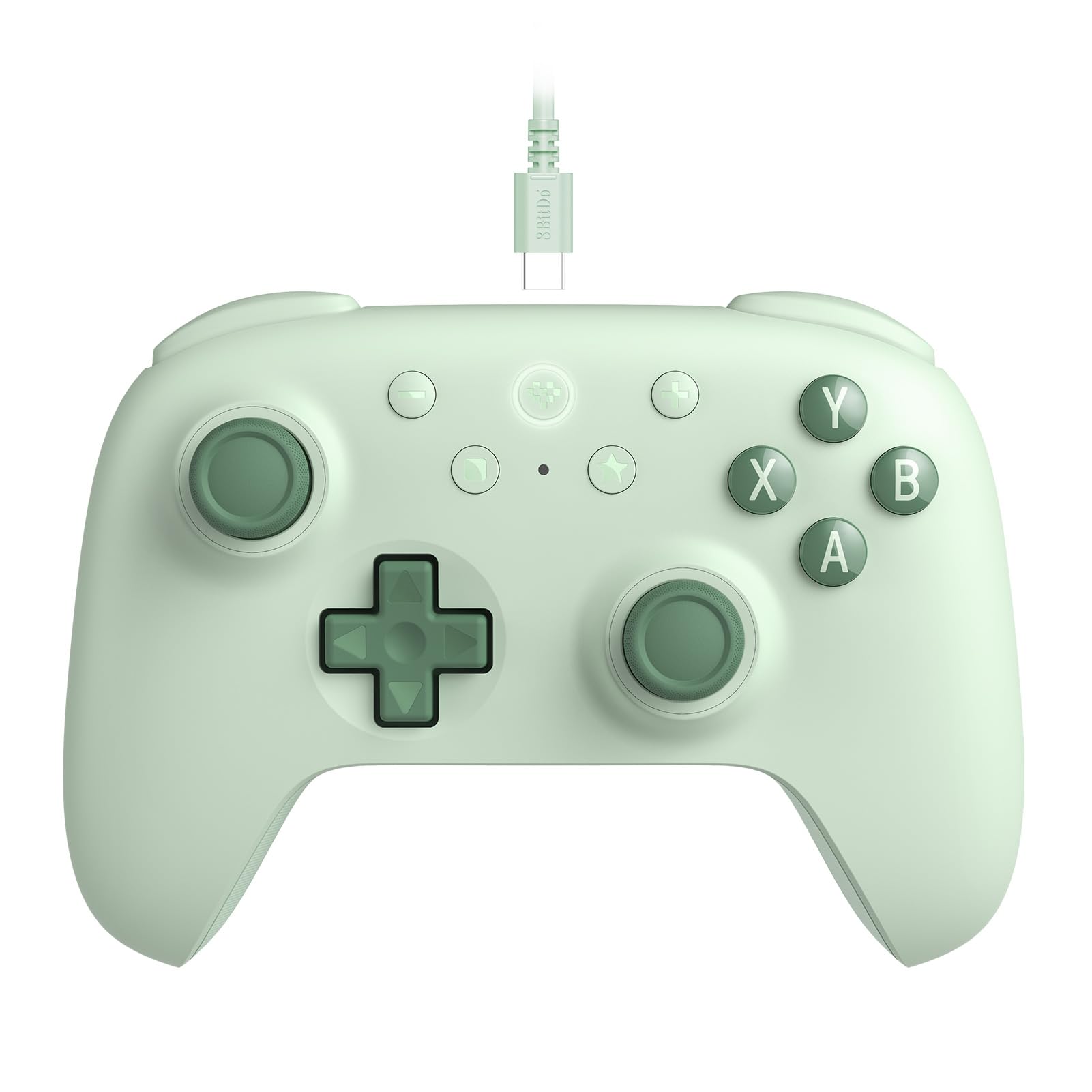 8Bitdo Ultimate 2C Wired Controller for Windows PC and Android  with 1000Hz Polling Rate  Hall Effect Joysticks and Hall Triggers  and Remappable L4/R4 Bumpers (Green)