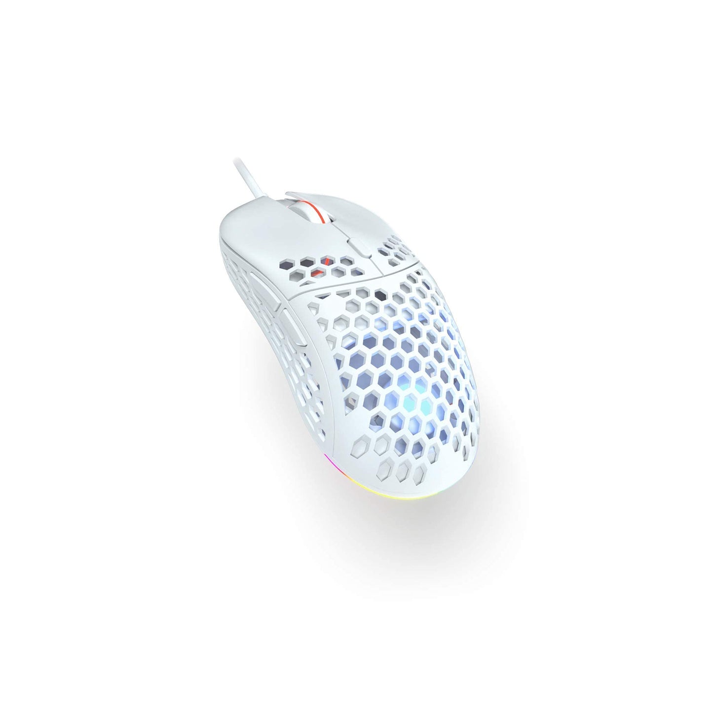 Clutch Clutch Chairz Ghost M1 - Belle Delphine Edition - RGB Gaming Mouse - Ultralight Sleeve Cord - White