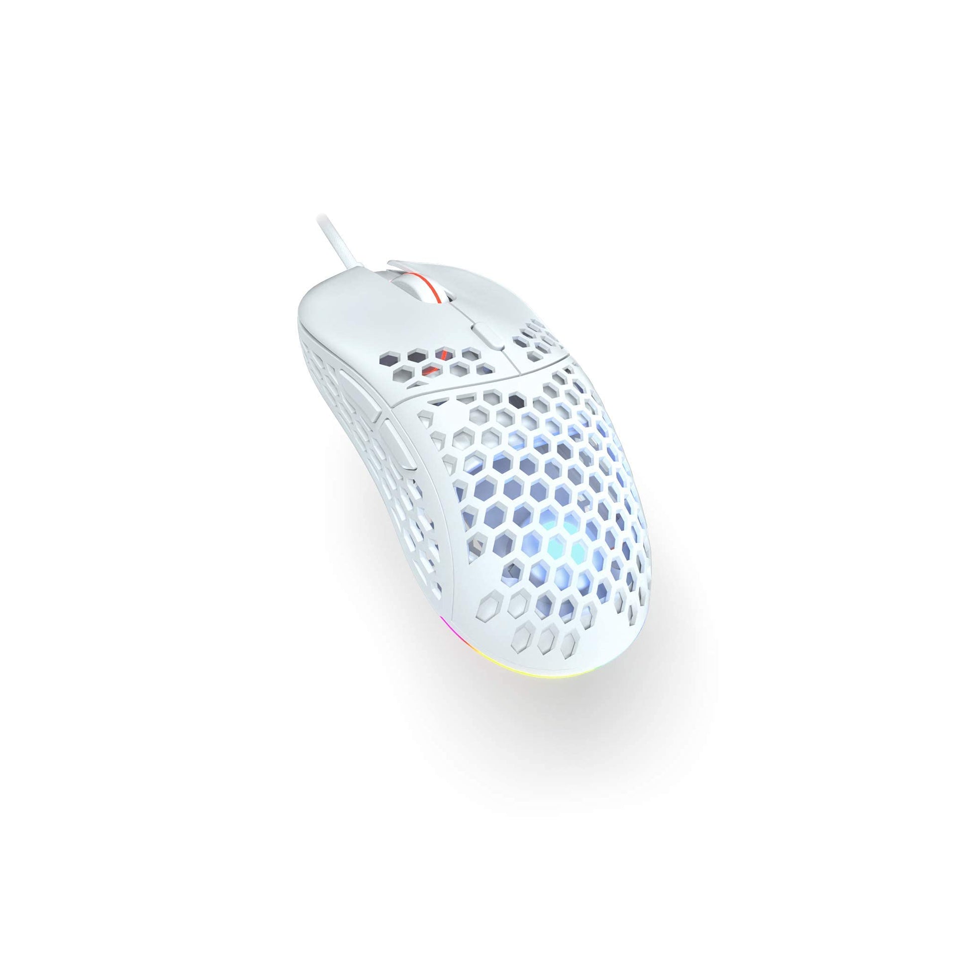 Clutch Clutch Chairz Ghost M1 - Belle Delphine Edition - RGB Gaming Mouse - Ultralight Sleeve Cord - White