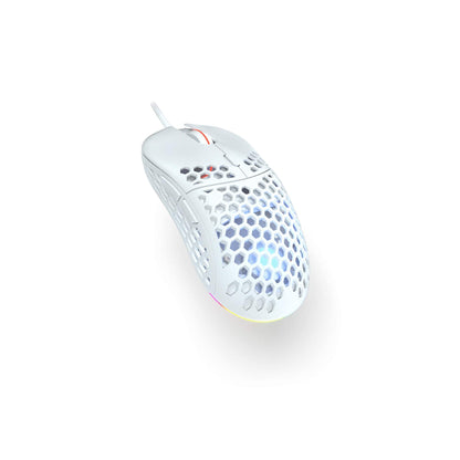 Clutch Clutch Chairz Ghost M1 - Belle Delphine Edition - RGB Gaming Mouse - Ultralight Sleeve Cord - White