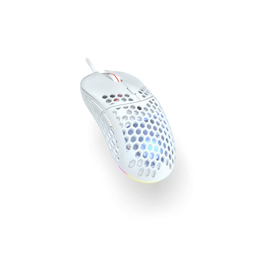 Clutch Clutch Chairz Ghost M1 - Belle Delphine Edition - RGB Gaming Mouse - Ultralight Sleeve Cord - White