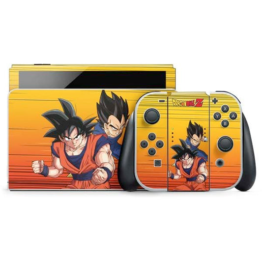 Skinit Decal Gaming Skin Compatible with Nintendo Switch OLED (2021) - Officially Licensed Dragon Ball Z Goku & Vegeta Design