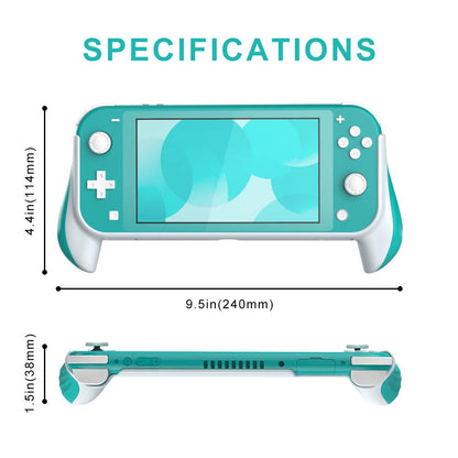 Laimax Grip Case for Nintendo Switch Lite - Ergonomic, Protective, Green, Model SS-123