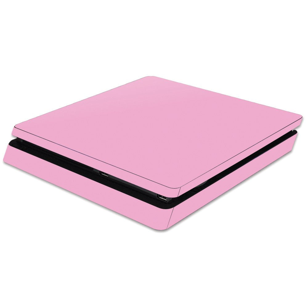 MIGHTY SKINS PS4 Slim Skin - Solid Pink Vinyl Decal Cover, Easy Apply/Remove, 0.1 x 8 inches