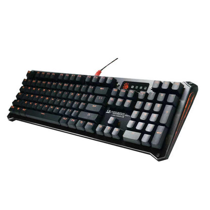 Bloody Light Strike LK Optical Gaming Keyboard - Orange LED, LK Blue Switch, Full Size, Black (Model B840)