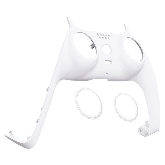 eXtremeRate White Decorative Trim Shell Compatible with p s 5 Controller  DIY Replacement Clip Shell  Custom Plates Cover Compatible with p s 5 Controller with Accent Rings