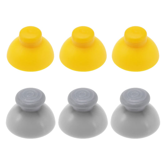 The Lord of the Tools 6Pcs Analog Joysticks Caps Replacement Compatible with Nintendo Gamecube Controller Analog Stick Covers Accessories ABS Yellow&Grey