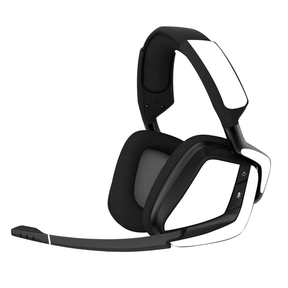 MIGHTY SKINS Corsair Void Pro Gaming Headset Skin - Solid White, Durable Vinyl Decal, Easy to Apply & Change Styles, Made in the USA