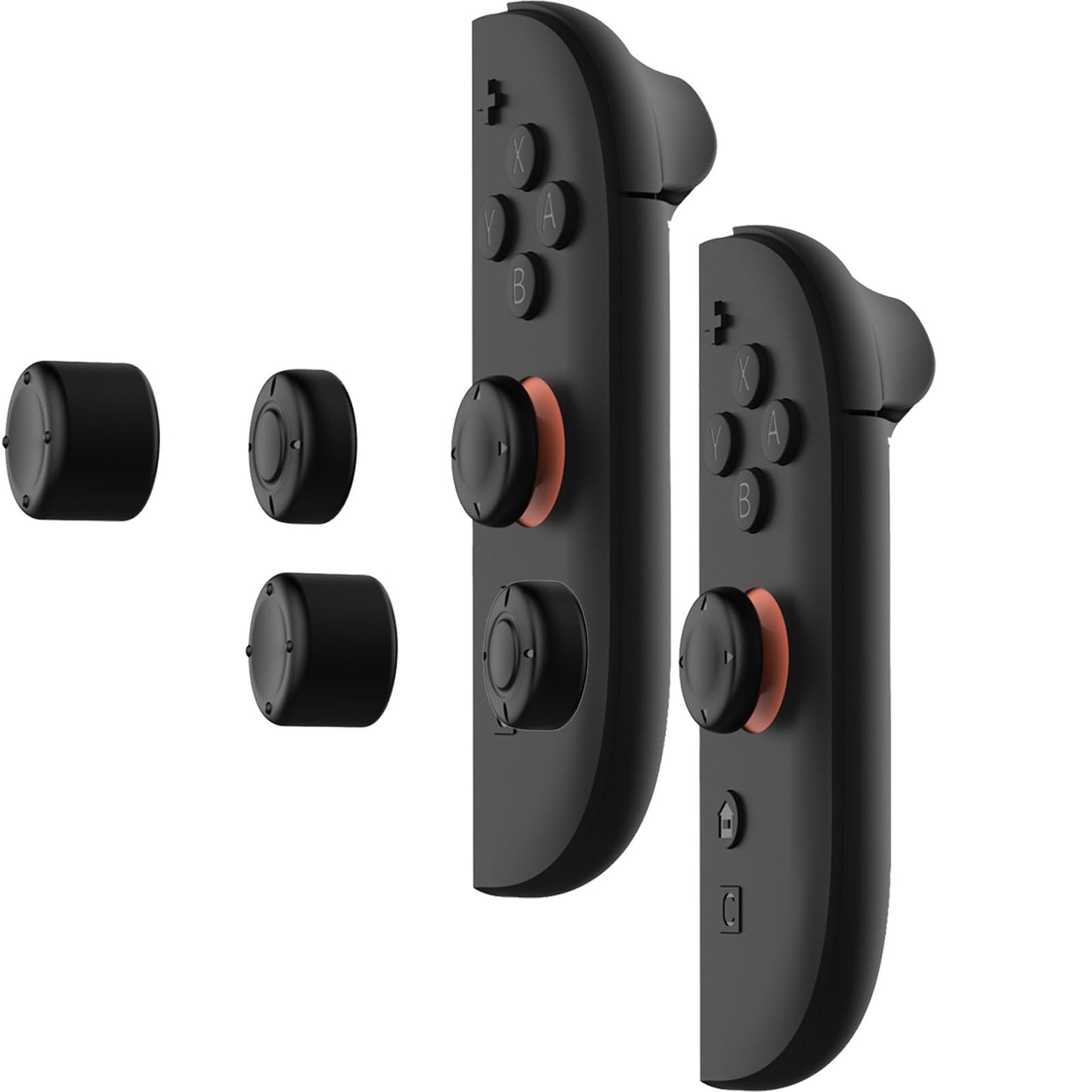 Switch 2 Thumb Grips 3 Joystick Cap Heights Analog Stick Cover Compatible with Nintendo Switch 2 (2025) Joy-Con & Pro Controller Ergonomic Enhanced Gaming Joycon Grip - Black  3Pairs(6pcs)
