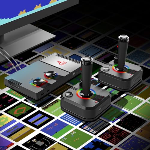 My Arcade Atari Game Station Pro - Video Game Console with 200+ Games, Wireless Joysticks, Large Black, Model DGUNL-7012