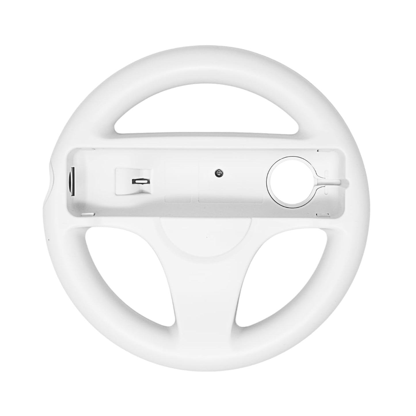 Old Skool Racing Wheel Compatible with Nintendo Wii  Wii U Compatible with Mario Kart - White