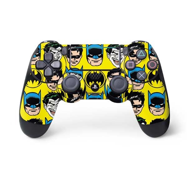 Skinit Decal Gaming Skin Compatible with PS4 Pro/Slim Controller - Officially Licensed DC Comics Batman Vintage Character Pattern - Joker and Robin Design