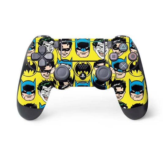 Skinit Decal Gaming Skin Compatible with PS4 Pro/Slim Controller - Officially Licensed DC Comics Batman Vintage Character Pattern - Joker and Robin Design