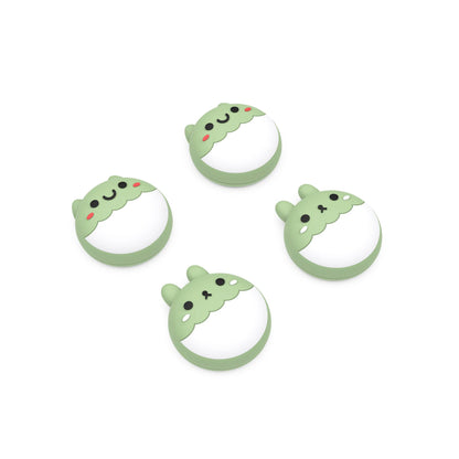 PlayVital Thumb Grip Caps for PS5/PS4/Xbox/Switch Pro Controller - Silicone, RS Matcha Green, Model PJM3004