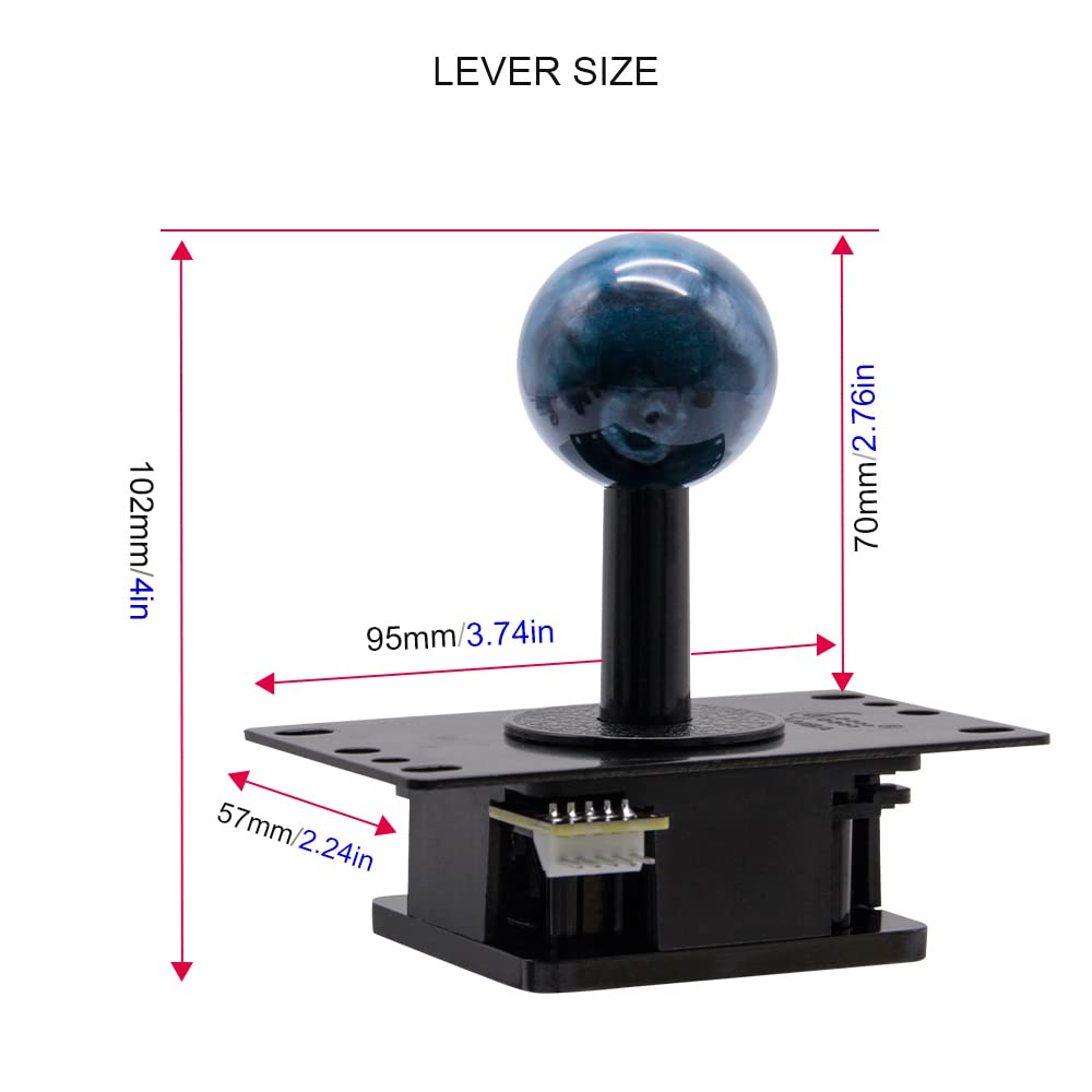 qanba Gravity Mechanical Joystick JCV8 Silent Lever Arcade Controller