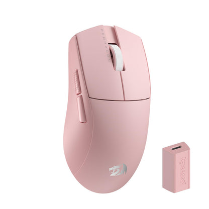 Redragon M916 PRO Wireless Gaming Mouse - 4K Polling Rate, 26K DPI, Ergonomic Grip, Pink