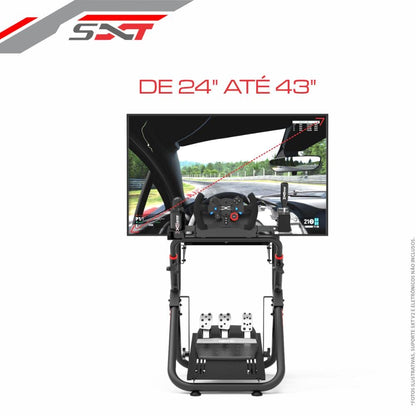Extreme Simracing TV Stand Add-on for Wheel Stand SXT V2 - Black, Metal, Fits TVs up to 50" - Model 940