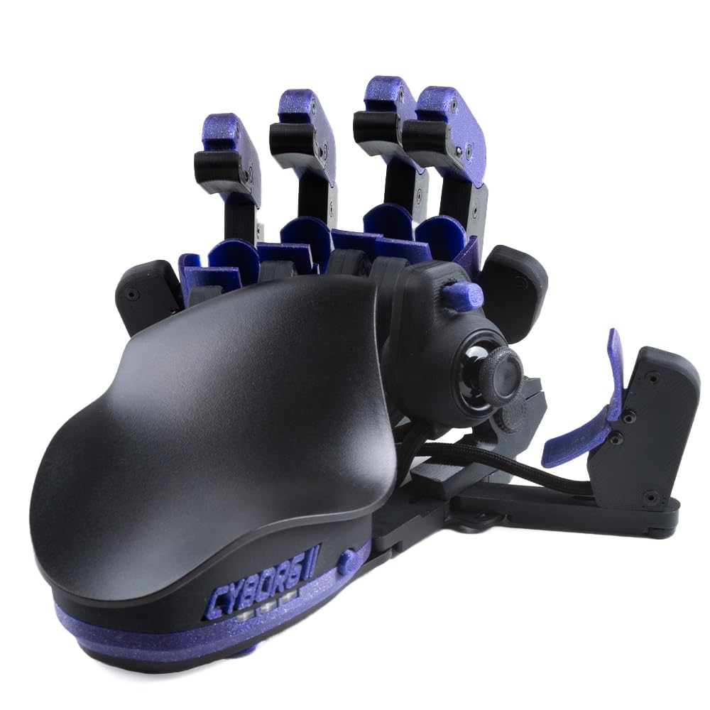 AZERON Gaming Keypad - One-Handed Keyboard with 30 Programmable Keys, Hall Effect Thumbstick, Cyborg II, Galaxy Purple