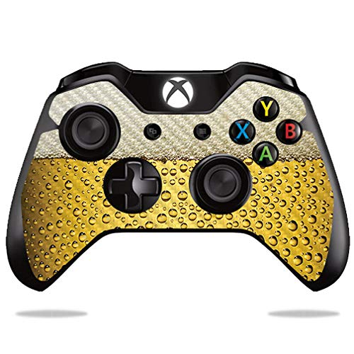 MightySkins Carbon Fiber Skin for Microsoft Xbox One or One S Controller - Beer Buzz | Protective  Durable Textured Carbon Fiber Finish | Easy to Apply  Remove  and Change Styles | Made in The USA
