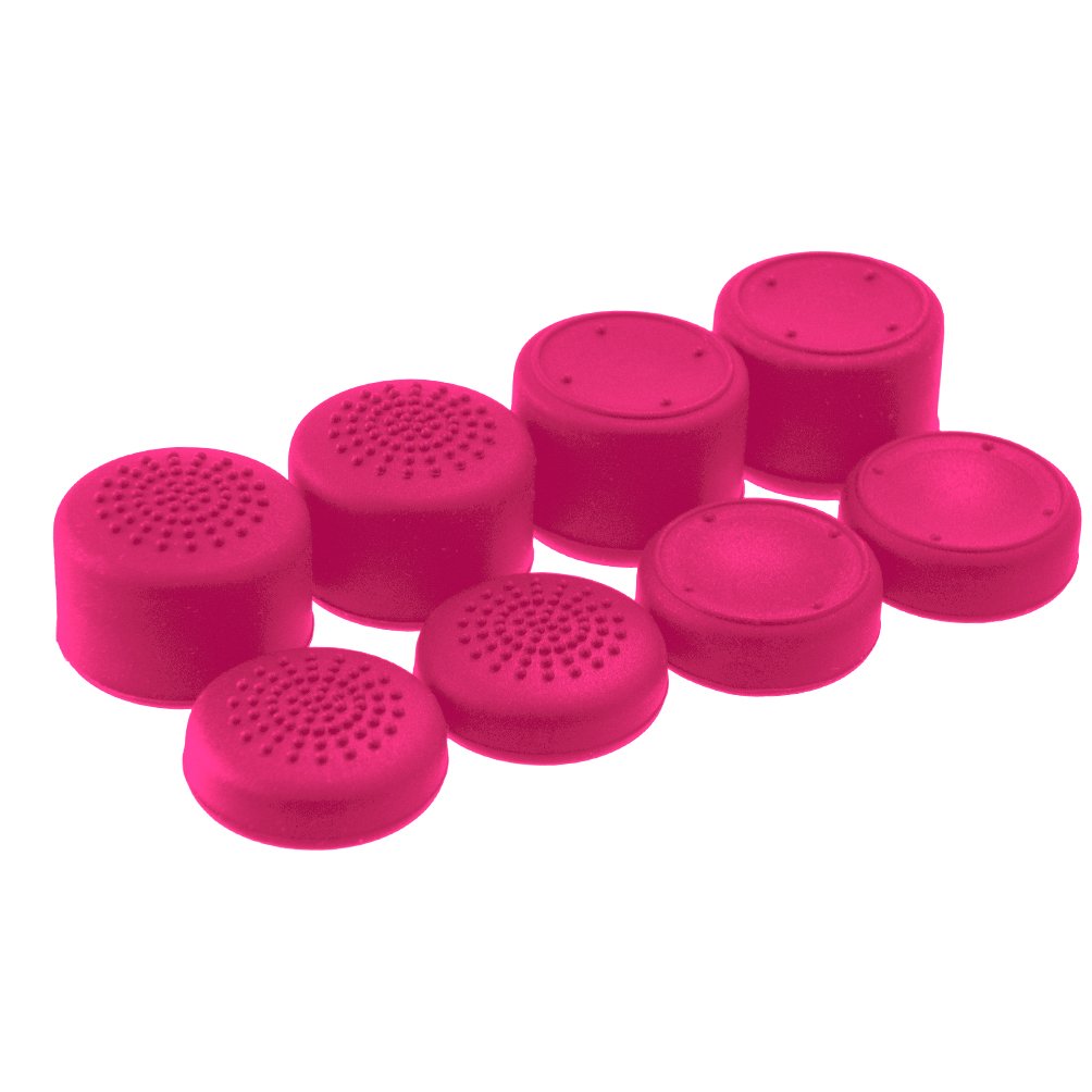 Foamy Lizard AceShot Thumb Grips - 8pc Silicone Analog Stick Grips for Xbox One & Steamdeck - Pink, Model FL-TALLTHMB-XBOXONE-PINK
