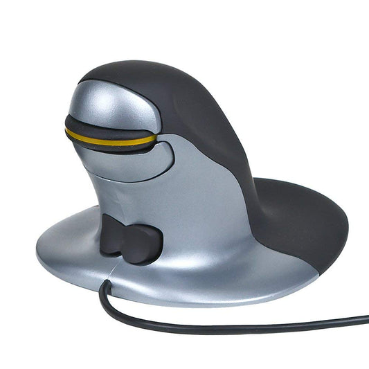 Posturite Penguin Wired Ambidextrous Ergonomic Mouse - Vertical High Precision Computer and Laptop Accessory - Compatible with W