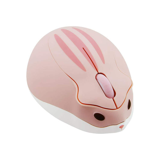 2.4GHz Wireless Mouse Cute Hamster Shape Less Noice Portable Mobile Optical 1200DPI USB Mice Cordless Mouse for PC Laptop Computer Notebook MacBook Gaming Kids Girl Men Women Adults Gift (Pink)