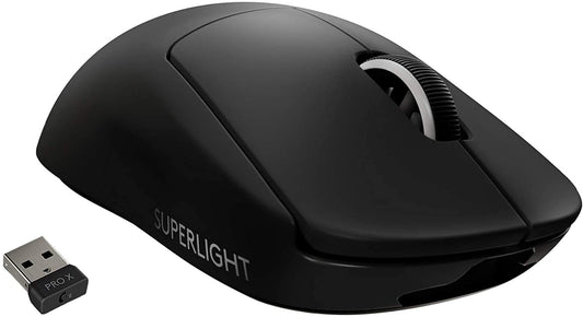 Logitech G PRO X Superlight Wireless Gaming Mouse  Ultra-Lightweight  Hero 25K Sensor  25 600 DPI  5 Programmable Buttons  Long Battery Life  Compatible with PC/Mac - Black (refurbished)