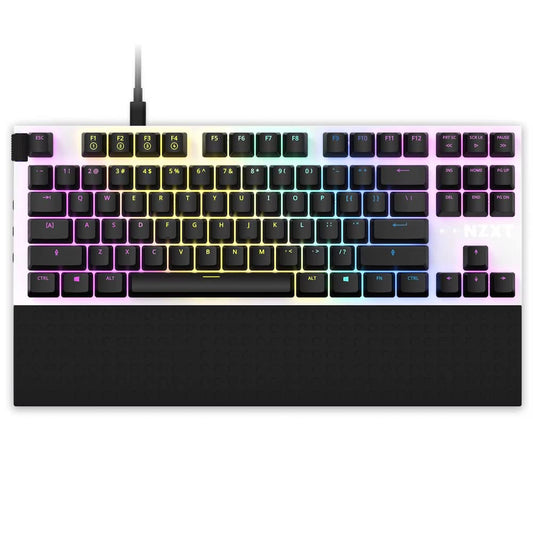 NZXT Function TKL - Tenkeyless USB Gaming Keyboard - Gateron Red Mechanical Switches: Linear, Fast, and Quiet - Hot-Swappable - 