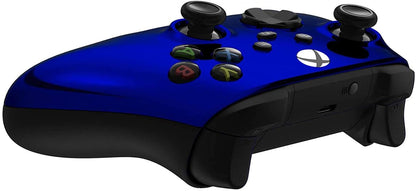 Custom Controllerzz Wireless Controller for Xbox Series X/S & One - Soft Touch Feel, X/S Blue Chrome