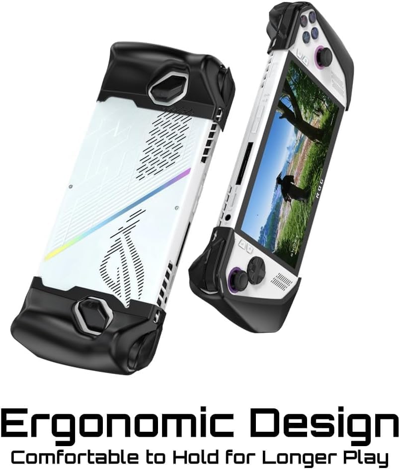 BreedGaming Ergo Comfort Grips Case for ASUS ROG Ally Z1 & Z1 Extreme - Black Protective Gripcase