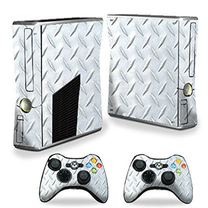 MIGHTY SKINS Xbox 360 S Console Skin - Diamond Plate Vinyl Decal, Easy Apply/Remove, Durable Protection, Made in USA