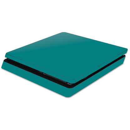 MIGHTY SKINS PS4 Slim Skin - Solid Teal Vinyl Decal Wrap, Durable & Easy to Apply, Model SOPS4SL-Solid Teal