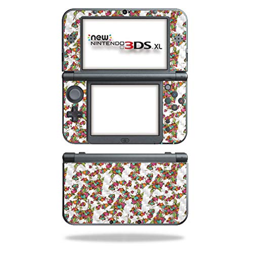 MightySkins Carbon Fiber Skin for Nintendo New 3DS XL (2015) - Bouganvilla | Protective  Durable Textured Carbon Fiber Finish | Easy to Apply  Remove  and Change Styles | Made in The USA