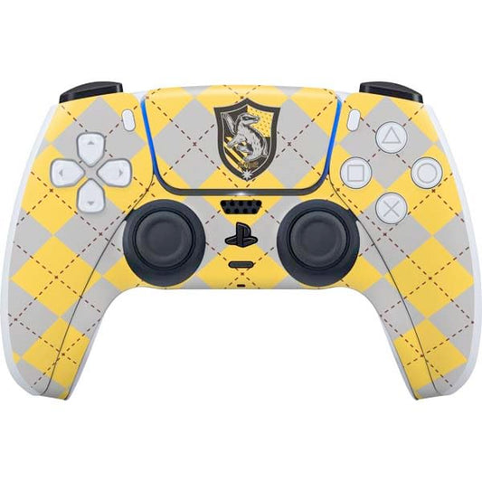 Skinit Decal Gaming Skin Compatible with PS5 Controller - Officially Licensed Wizarding World Harry Potter Hufflepuff Crest Design