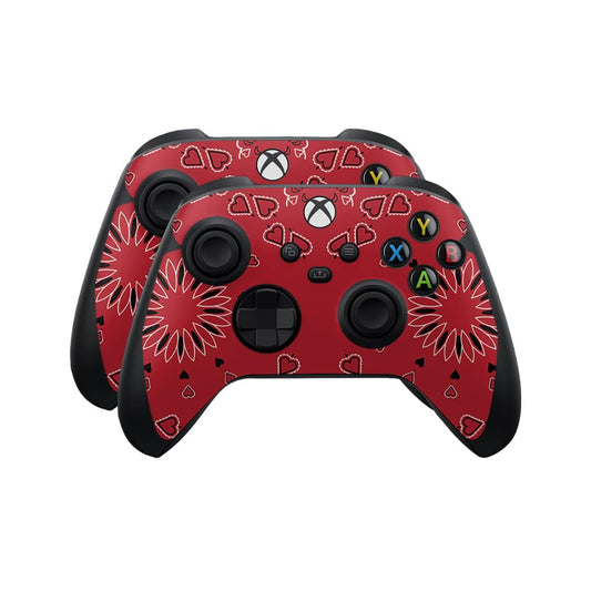 Skin Compatible with Microsoft Xbox Series X|S Controller (2 Pack) - Bandana - Premium 3M Vinyl Protective Wrap Decal Cover - Easy to Apply | Crafted in The USA by MightySkins