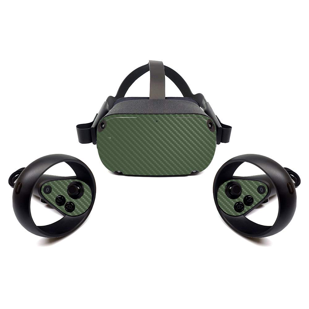 MightySkins Carbon Fiber Skin for Oculus Quest - Olive | Protective  Durable Textured Carbon Fiber Finish | Easy to Apply  Remove  and Change Styles | Made in The USA (CF-OCQU-Solid Olive)