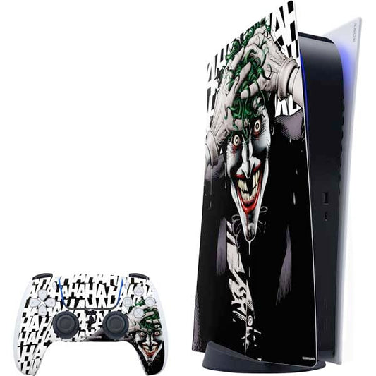 Skinit Decal Gaming Skin Compatible with PS5 Bundle - Officially Licensed DC Comics The Joker Killing Joke Variant Cover Art by Brian Bolland Design